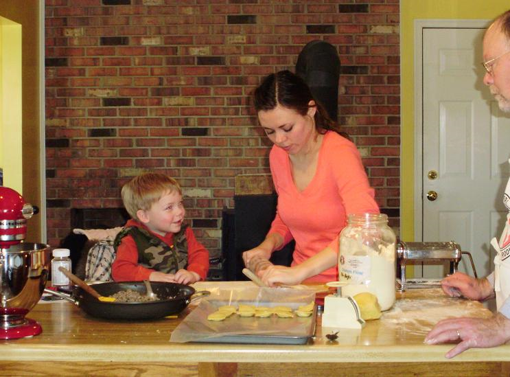 making ravioli